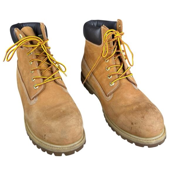 Timberland Men’s Premium 6” Wheat Nubuck Lace Up Boot Size US 12 - Picture 5 of 11